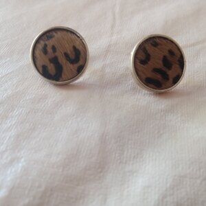 Cheetah fur earrings